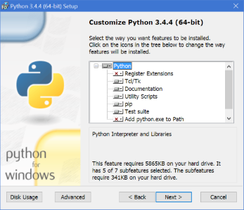 Python 3.4.4 installer